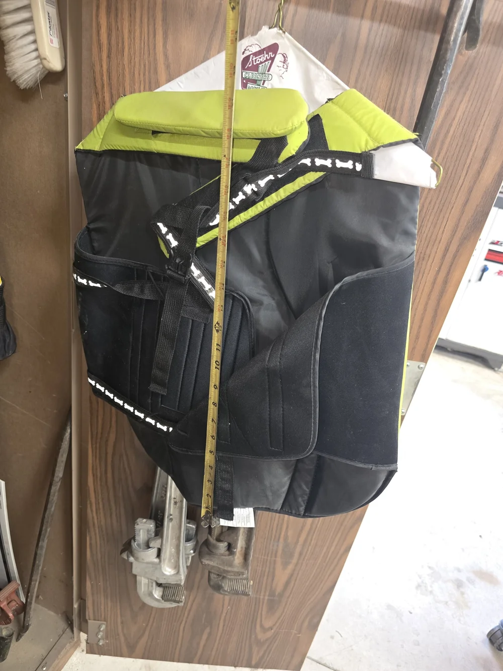 Outward Hound Lime Green and Gray Dog Life Jacket Vest - Picture 2 of 6